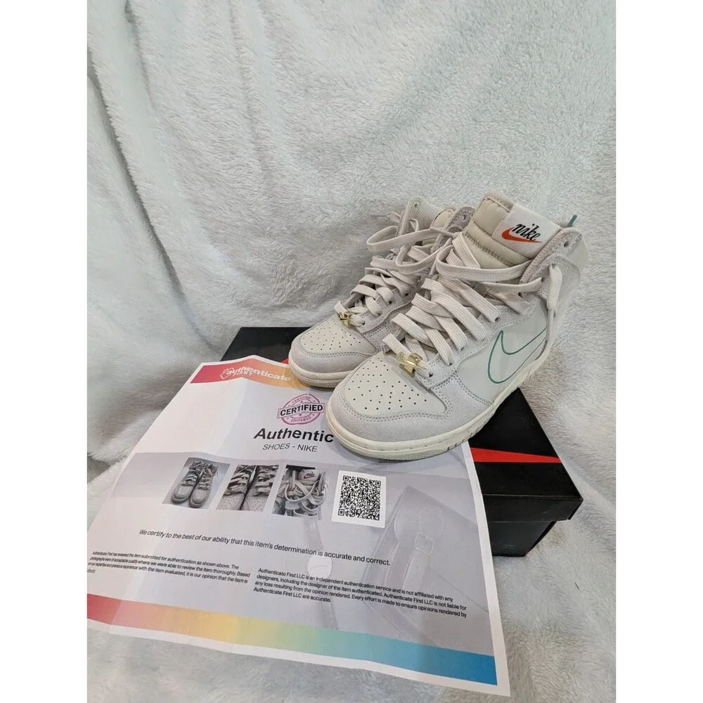 Nike Dunk High “First Use Sail” (GS Size 5Y) DD0733-001- Authenticated